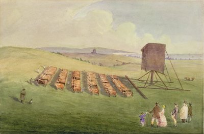 Déplacement du moulin à vent, 1797 - English School